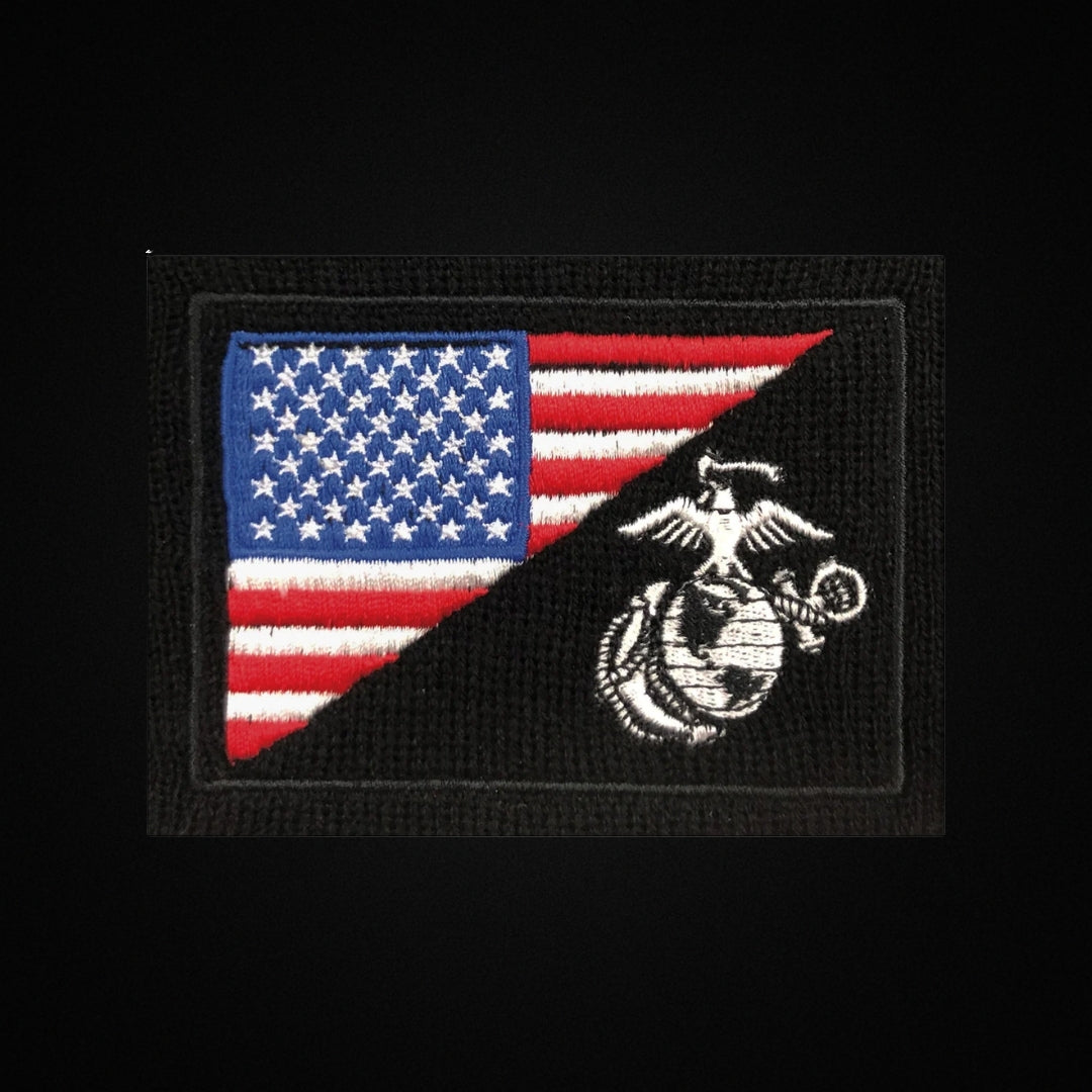 USMC Eagle, Globe and Anchor / US Flag Deluxe fine knit Watch Cap