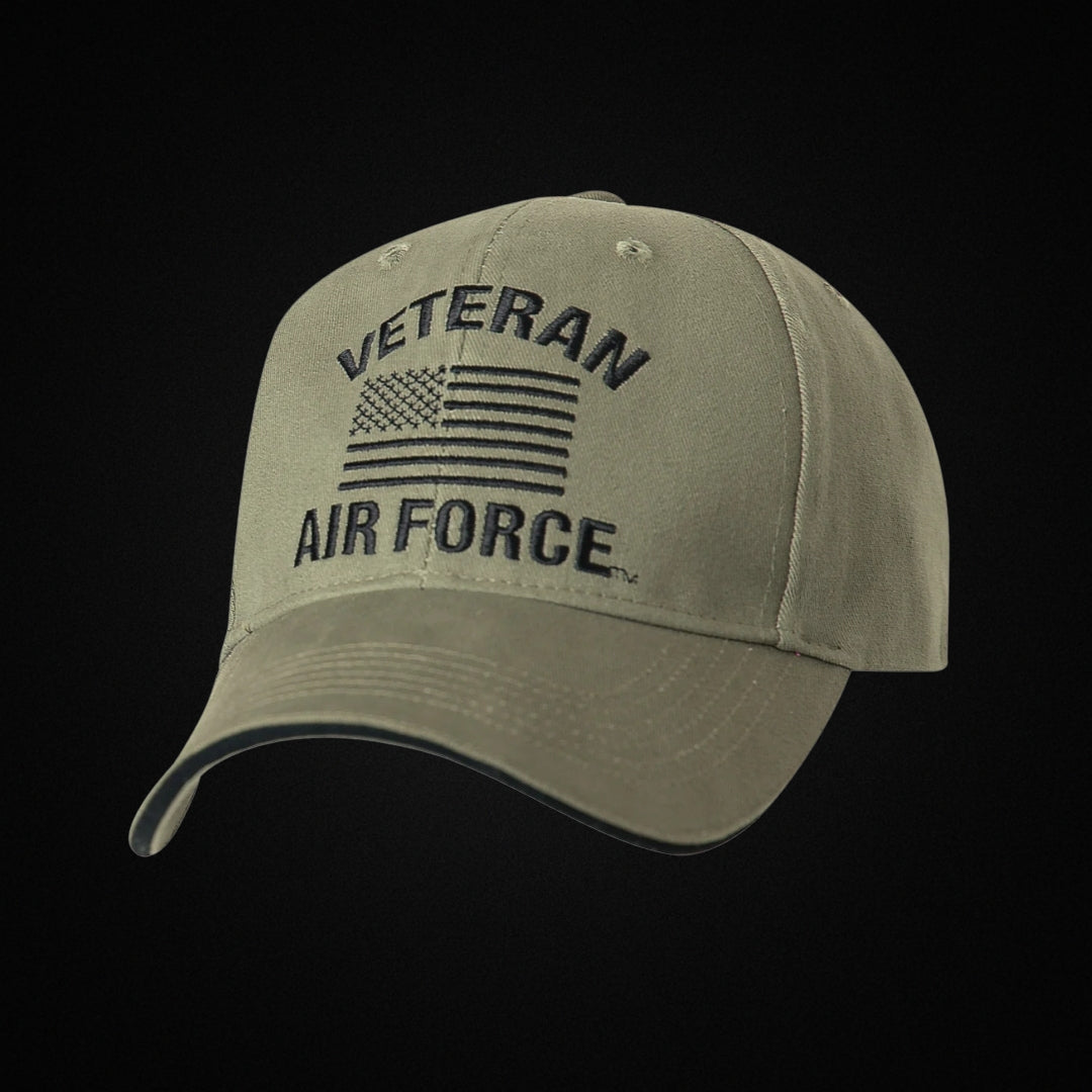 Vintage Veteran Low Profile Cap – Air Force, Marines & Navy Brushed Cotton Twill Hat