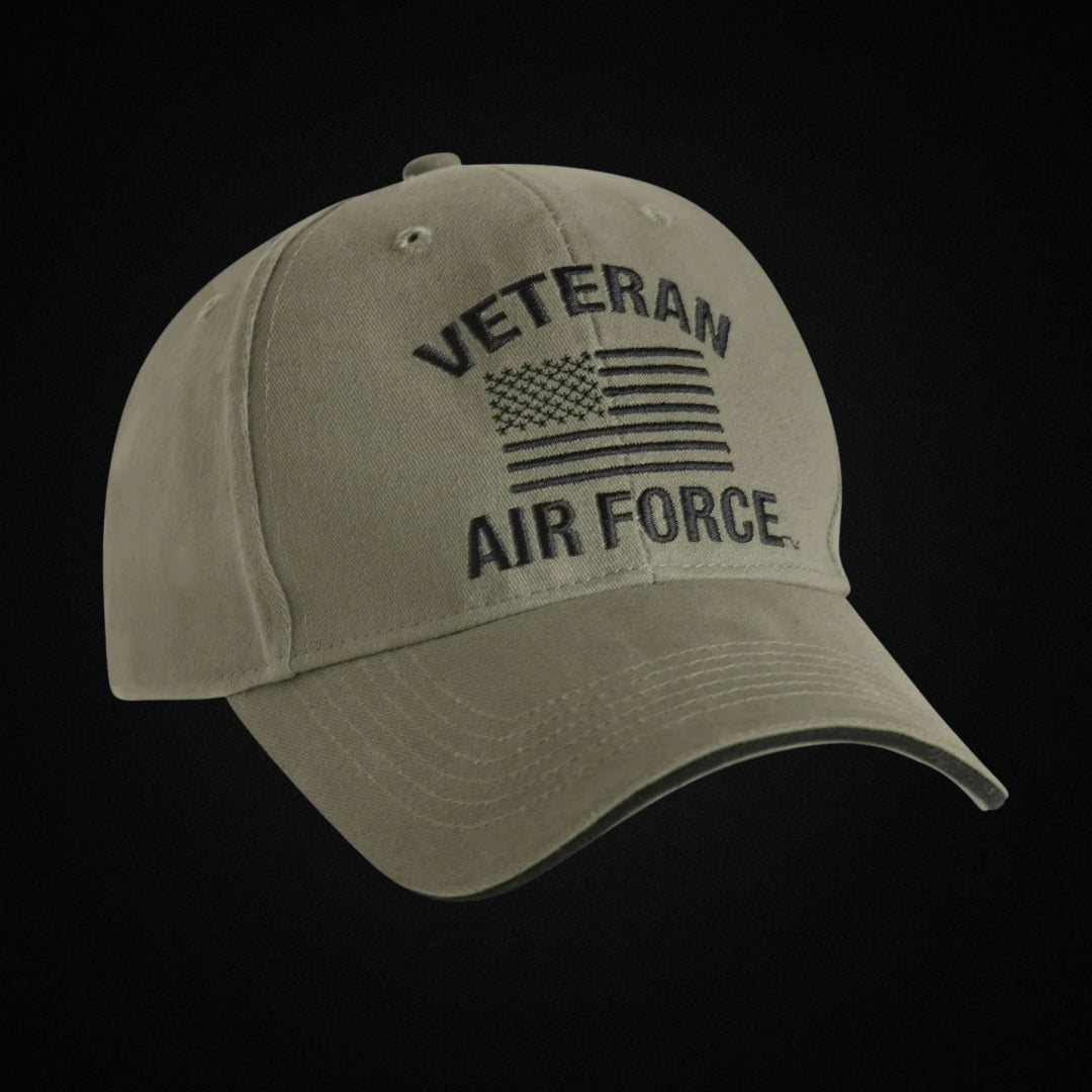 Vintage Veteran Low Profile Cap – Air Force, Marines & Navy Brushed Cotton Twill Hat