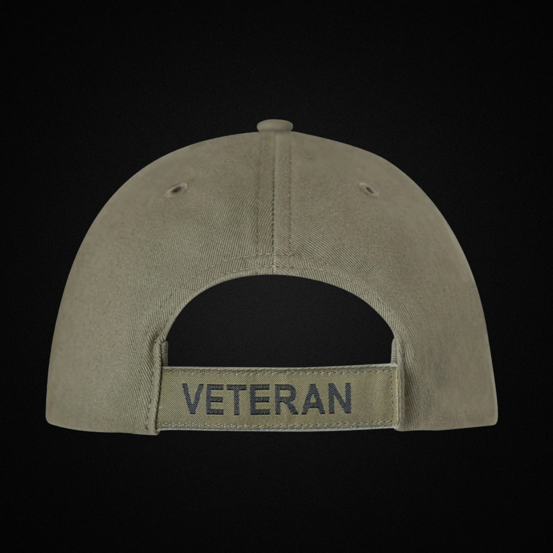 Vintage Veteran Low Profile Cap – Air Force, Marines & Navy Brushed Cotton Twill Hat
