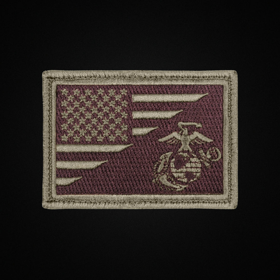1891: Us Flag/USMC Eagle, Globe and Anchor Morale Patch