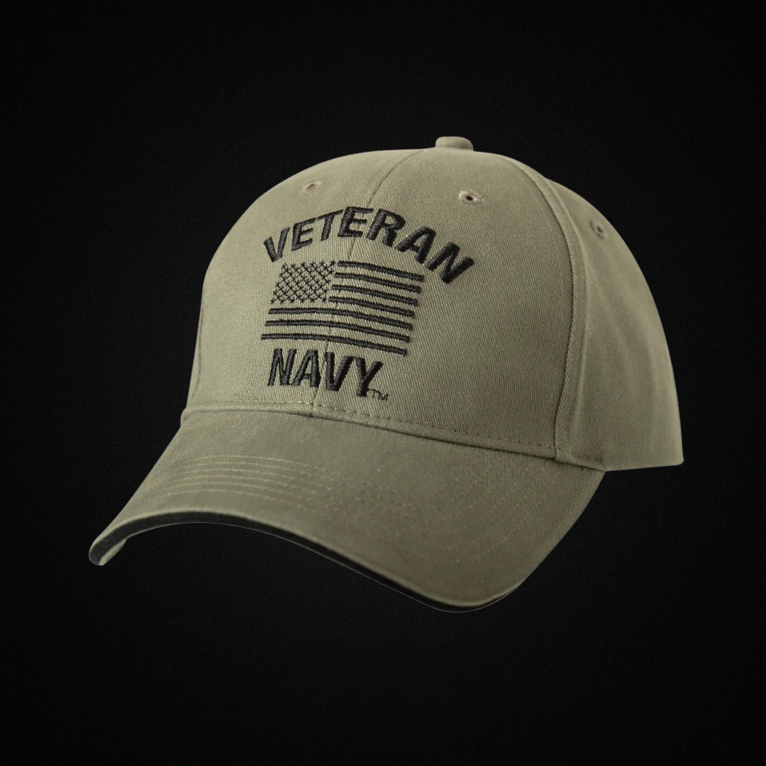 Vintage Veteran Low Profile Cap – Air Force, Marines & Navy Brushed Cotton Twill Hat