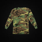 Kids Long Sleeve Camo T-Shirt Woodland camo