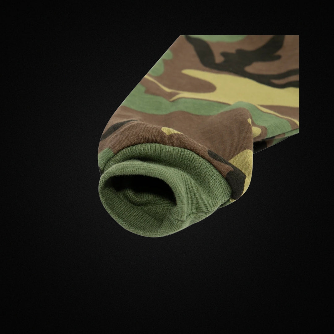 Kids Long Sleeve Camo T-Shirt Woodland camo