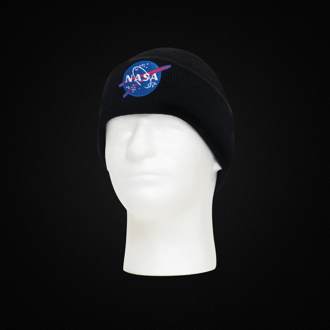 Deluxe NASA Meatball Logo Embroidered Watch Cap Black