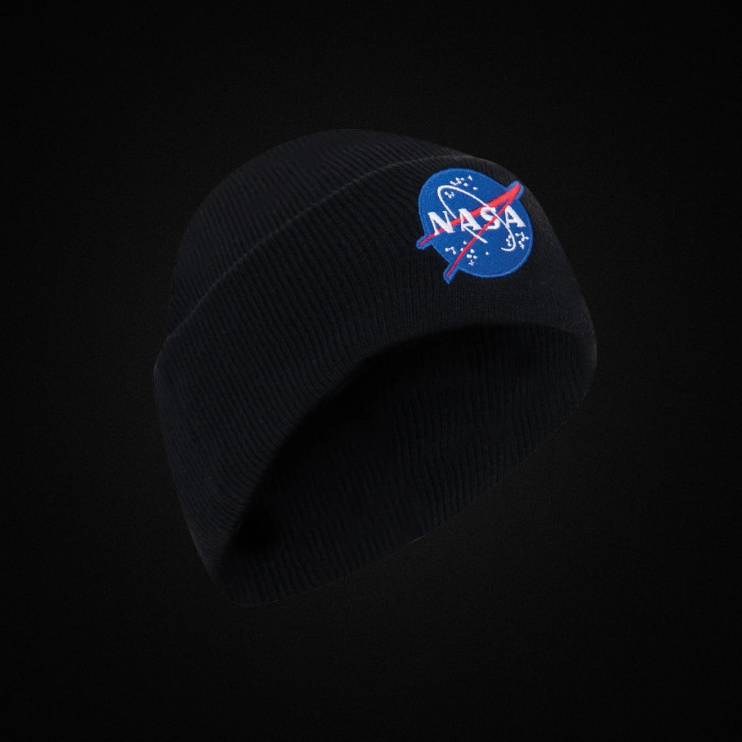 Deluxe NASA Meatball Logo Embroidered Watch Cap Black